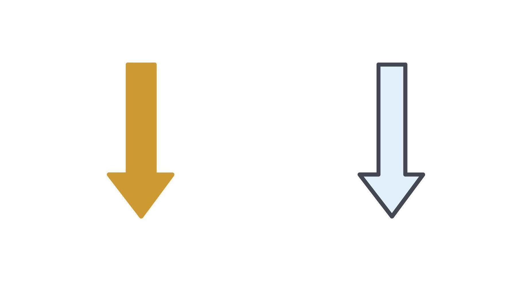 Arrow Down Icon Design vector