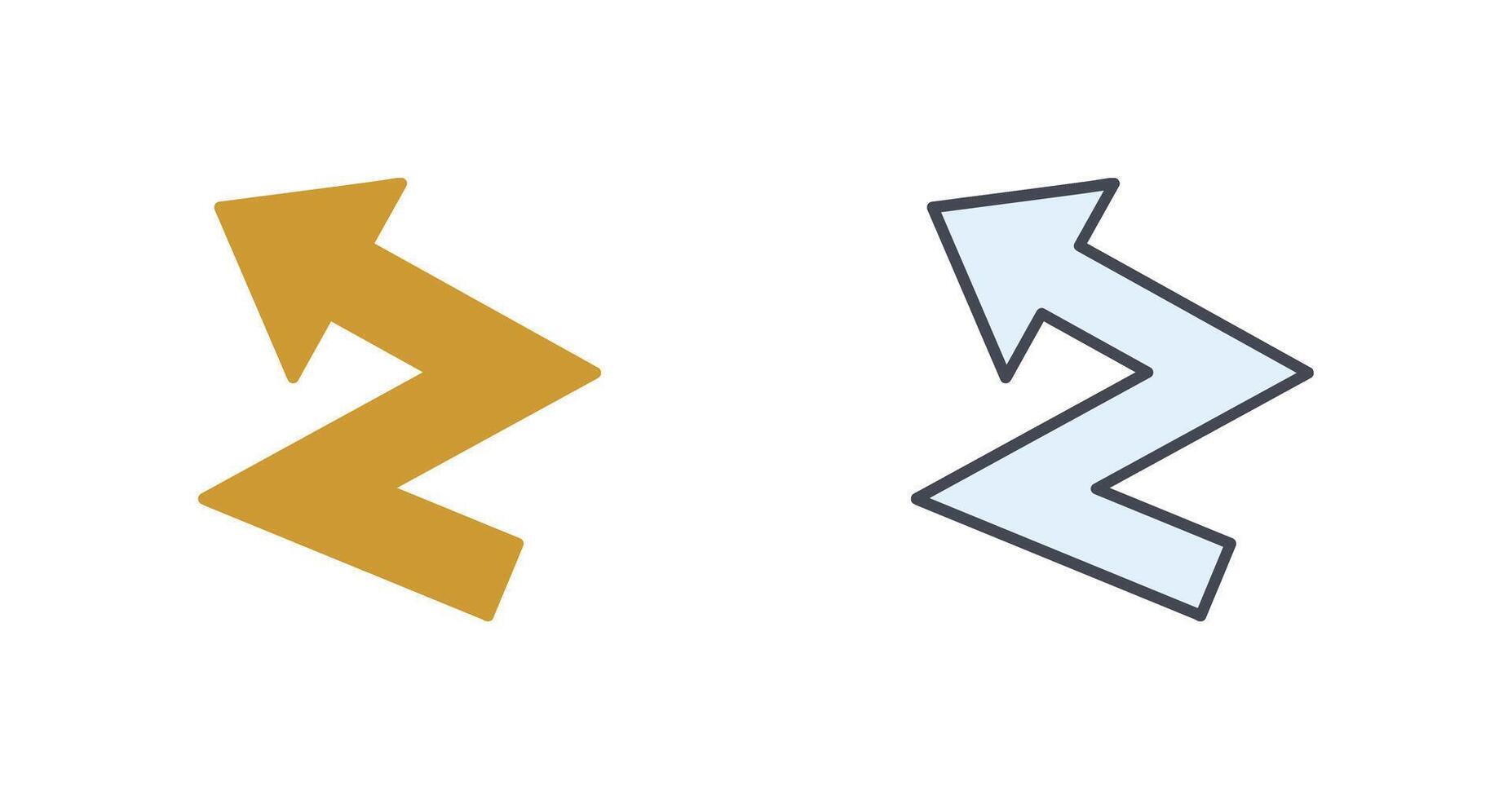 ZigZag Arrow Icon Design vector