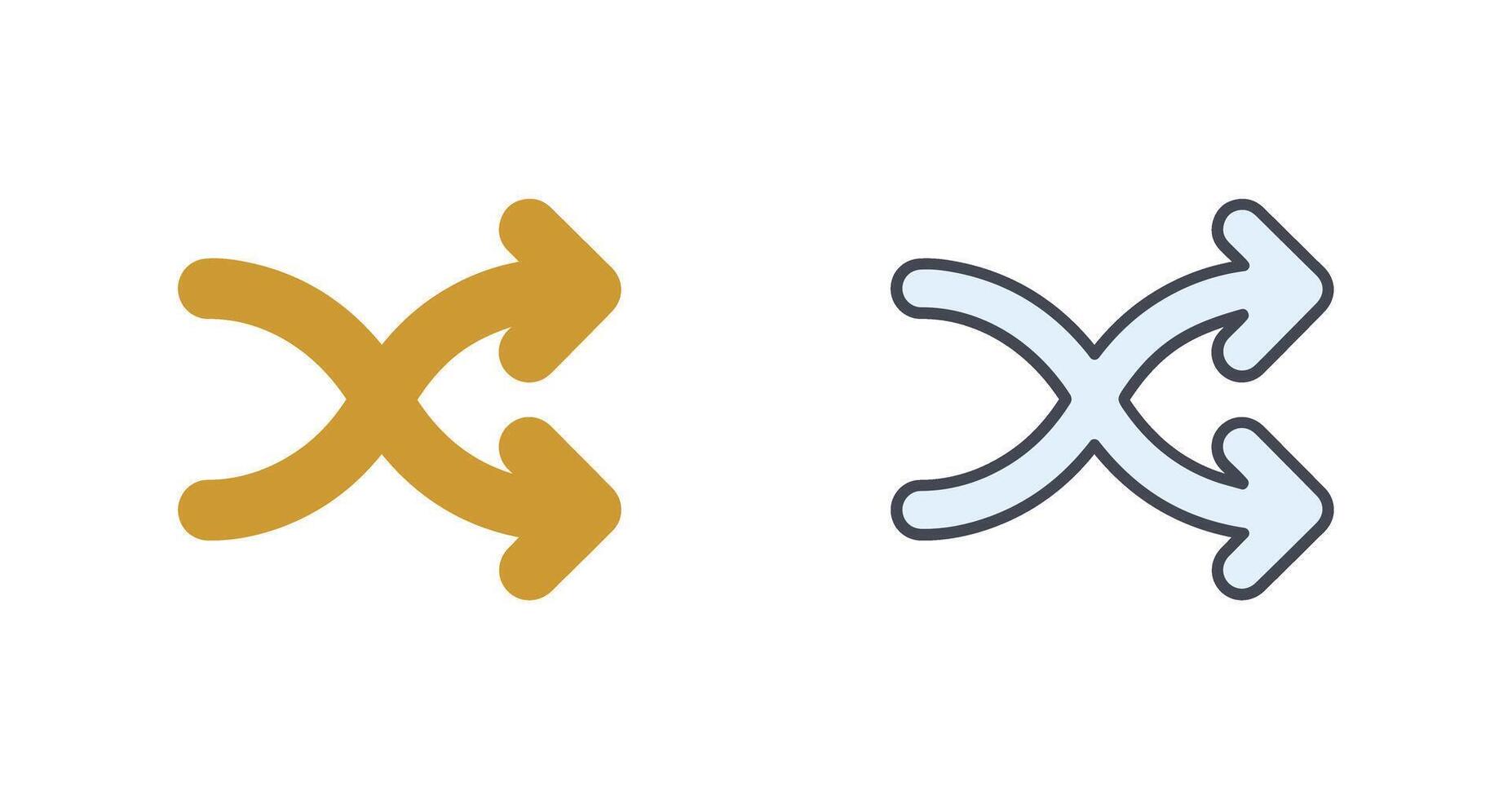 Arrow Crossing Icon Design vector