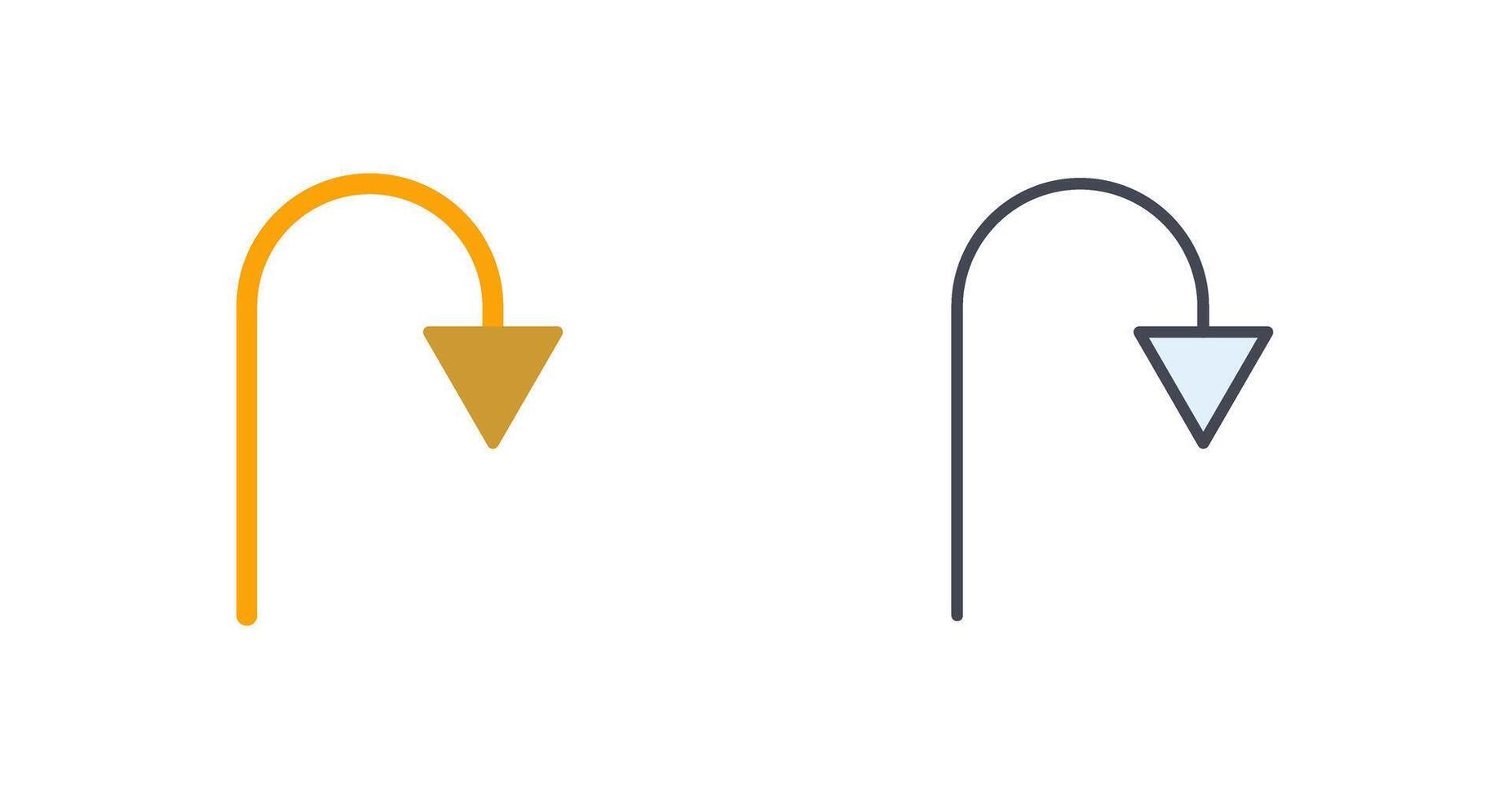 Arrow Pointing Down Icon Design vector