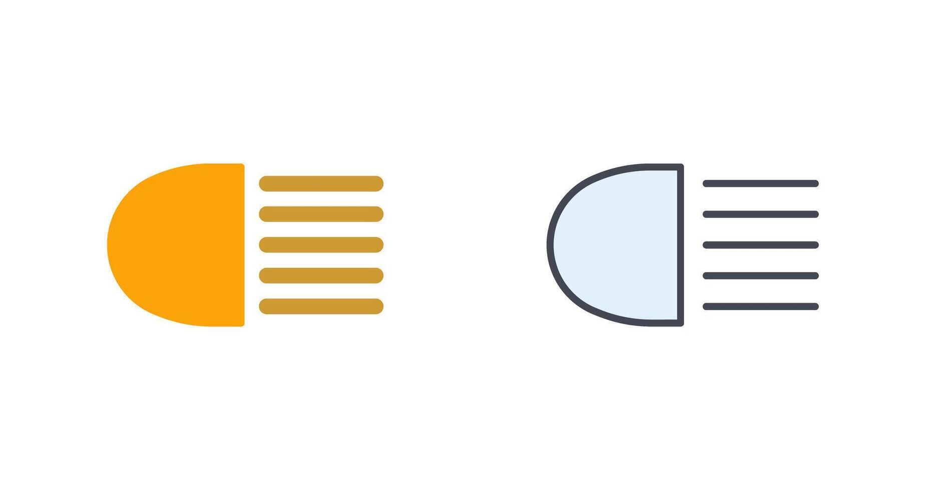 Headlight Icon Design vector