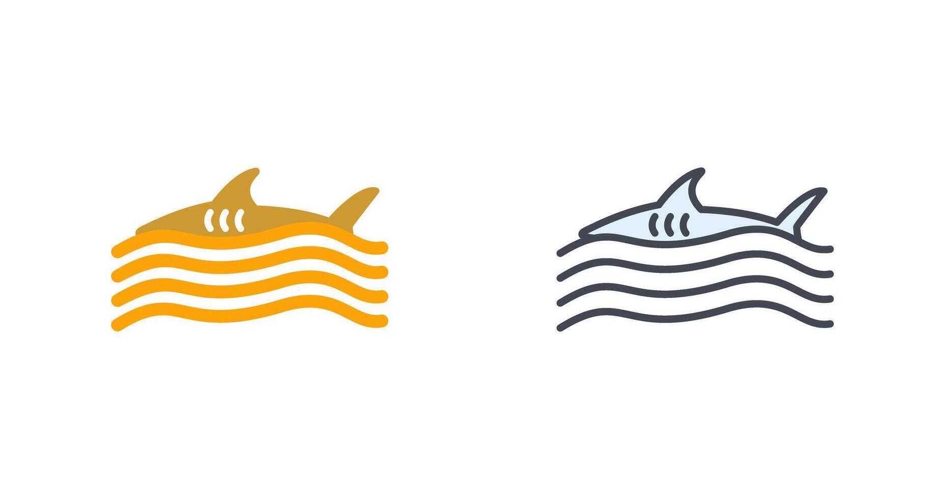 Dangerous Shark Icon Design vector