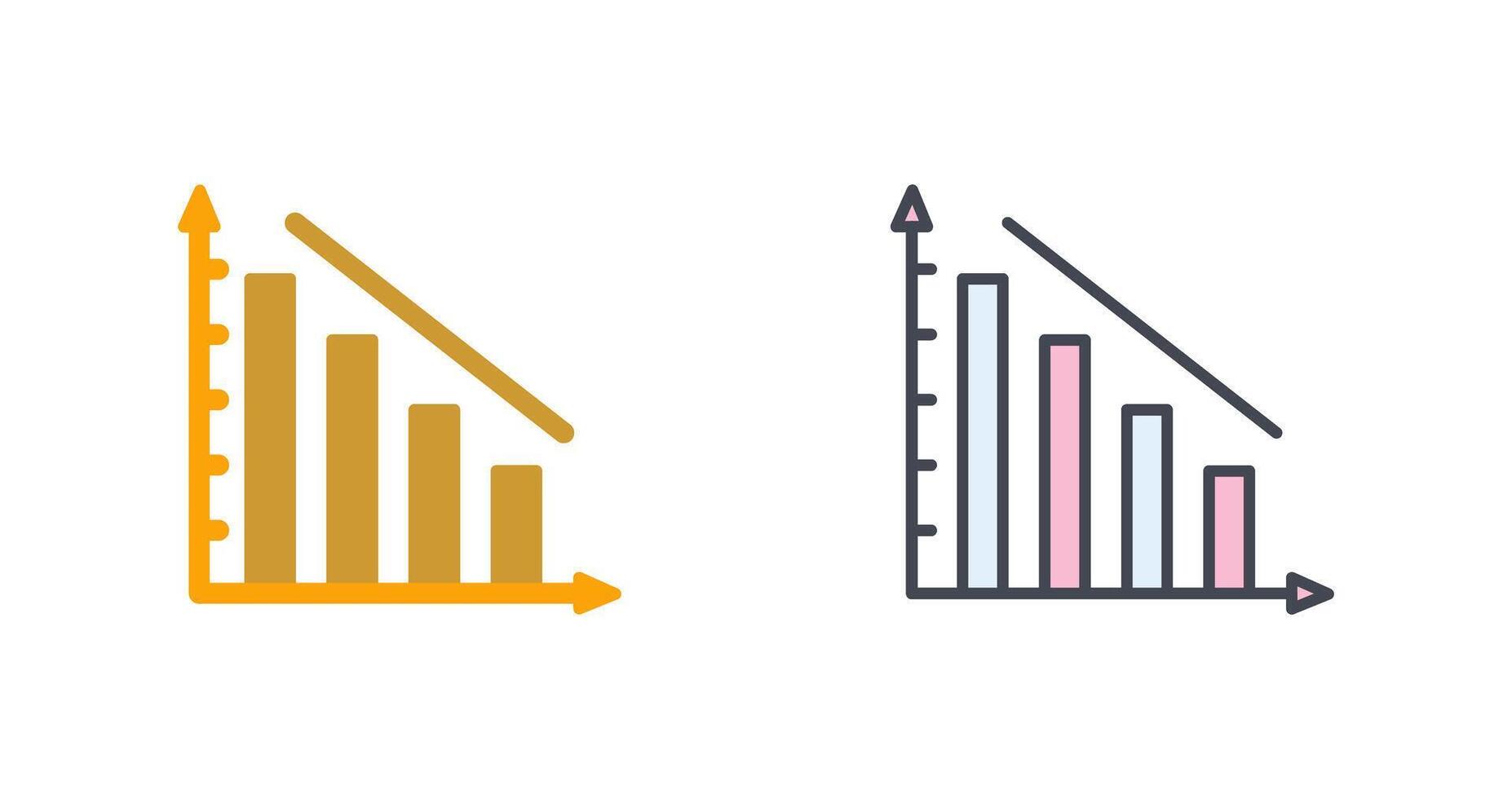 Descending bar Icon Design vector