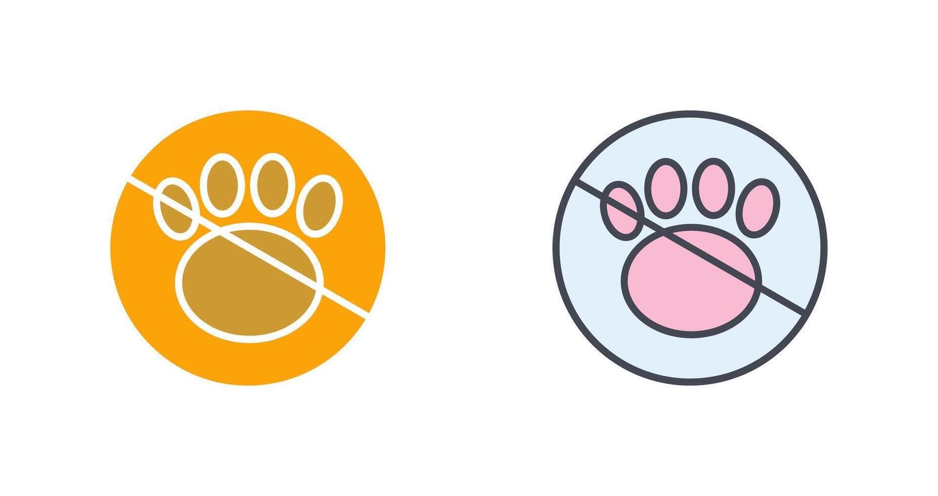 No Pets Icon Design vector