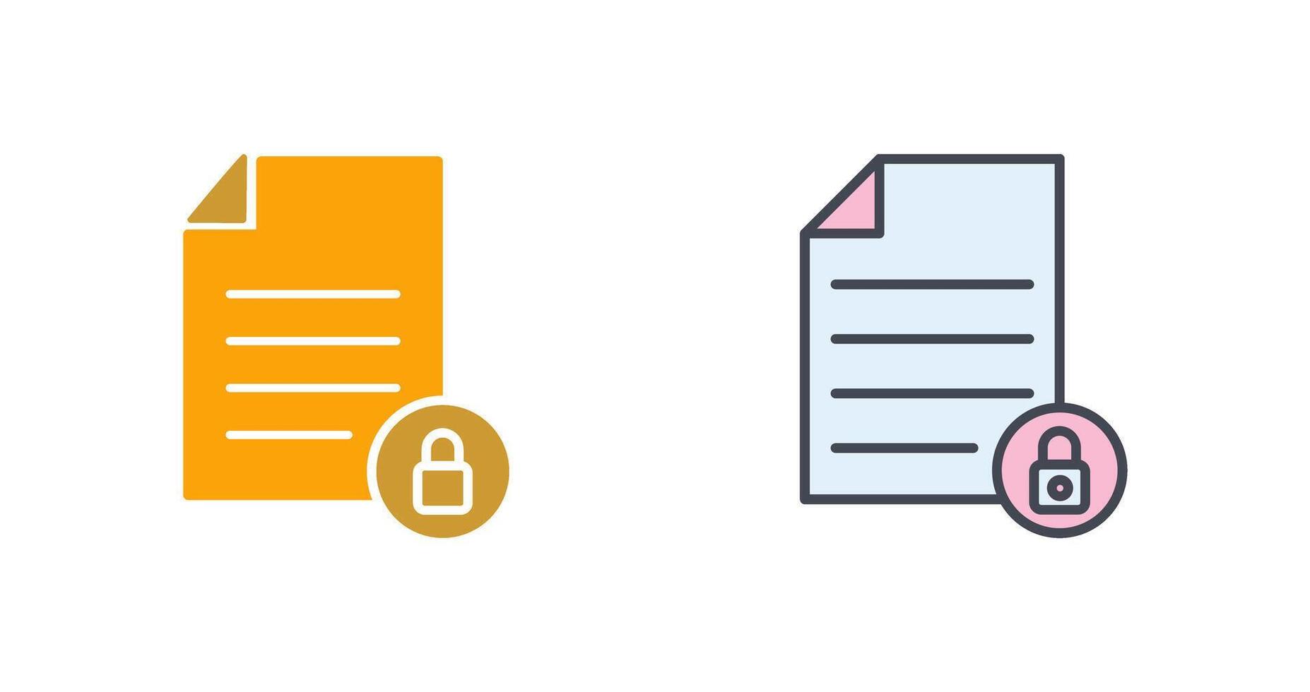 Private Document Icon Design vector