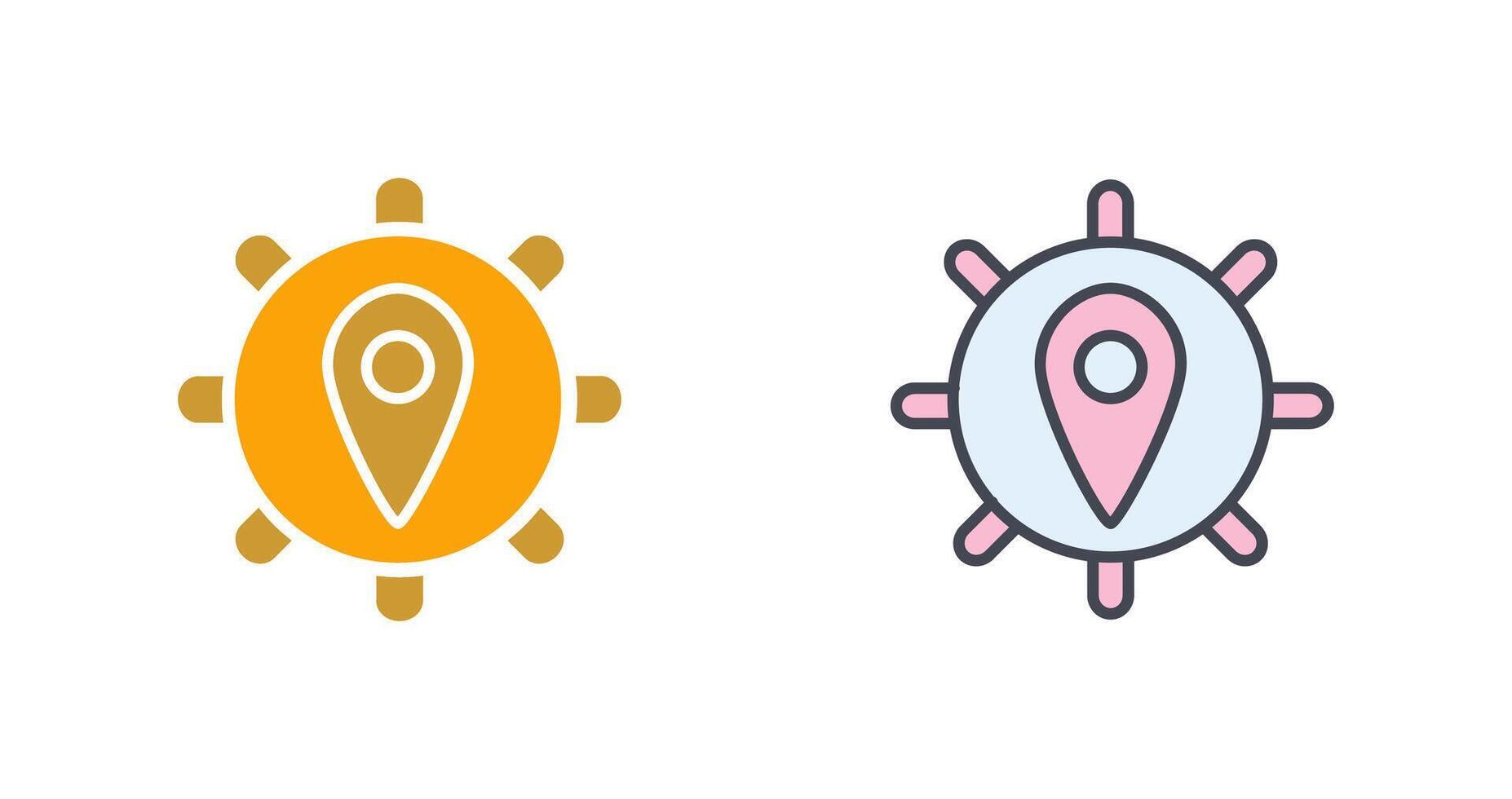 Location Settings Icon Design vector