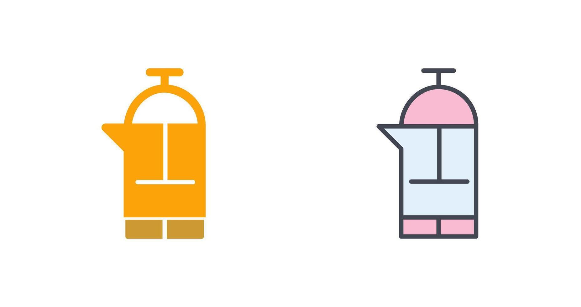 French Press Icon Design vector