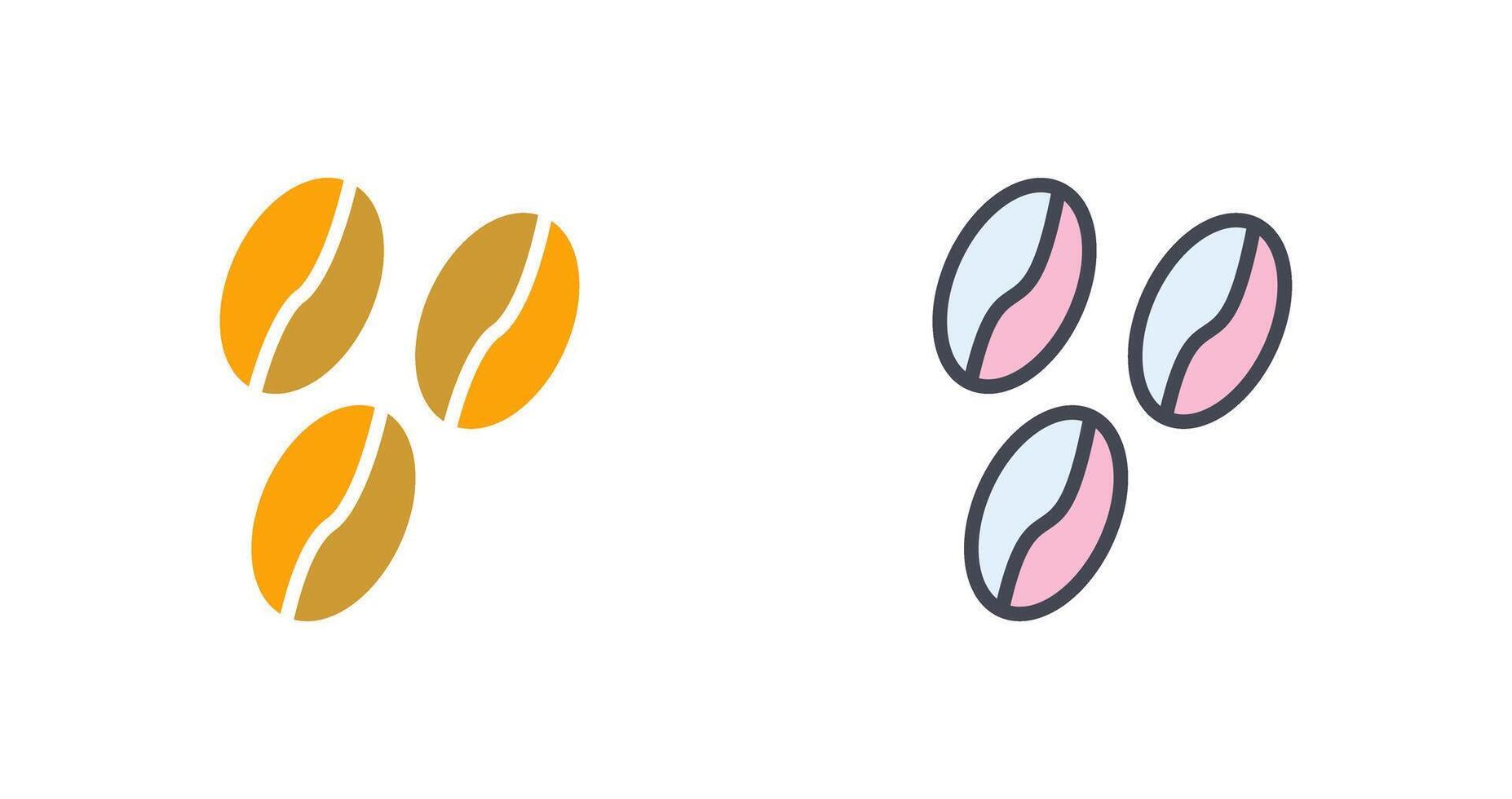 Coffee Beans Icon Design vector