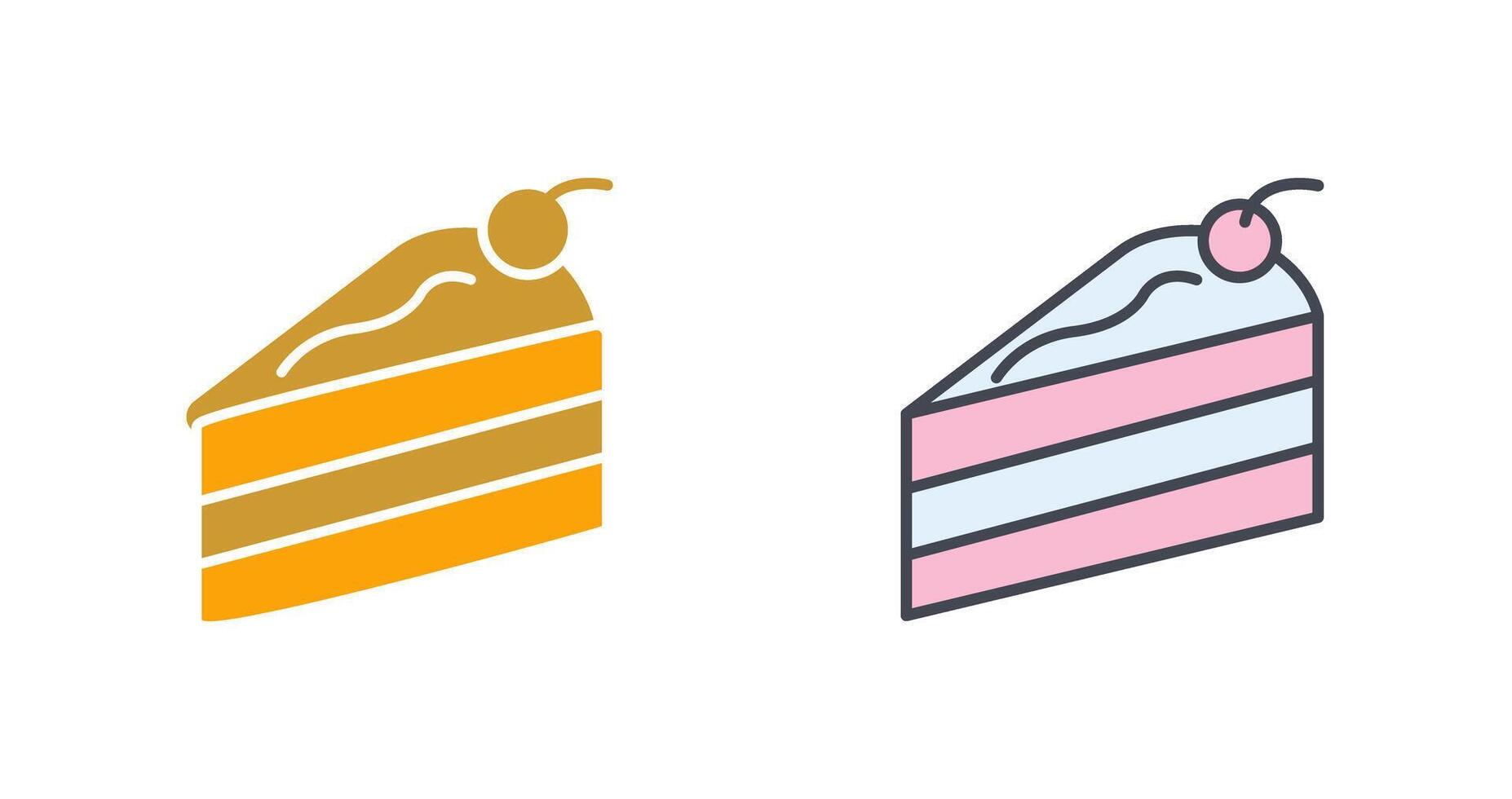 Cake Slice Icon Design vector