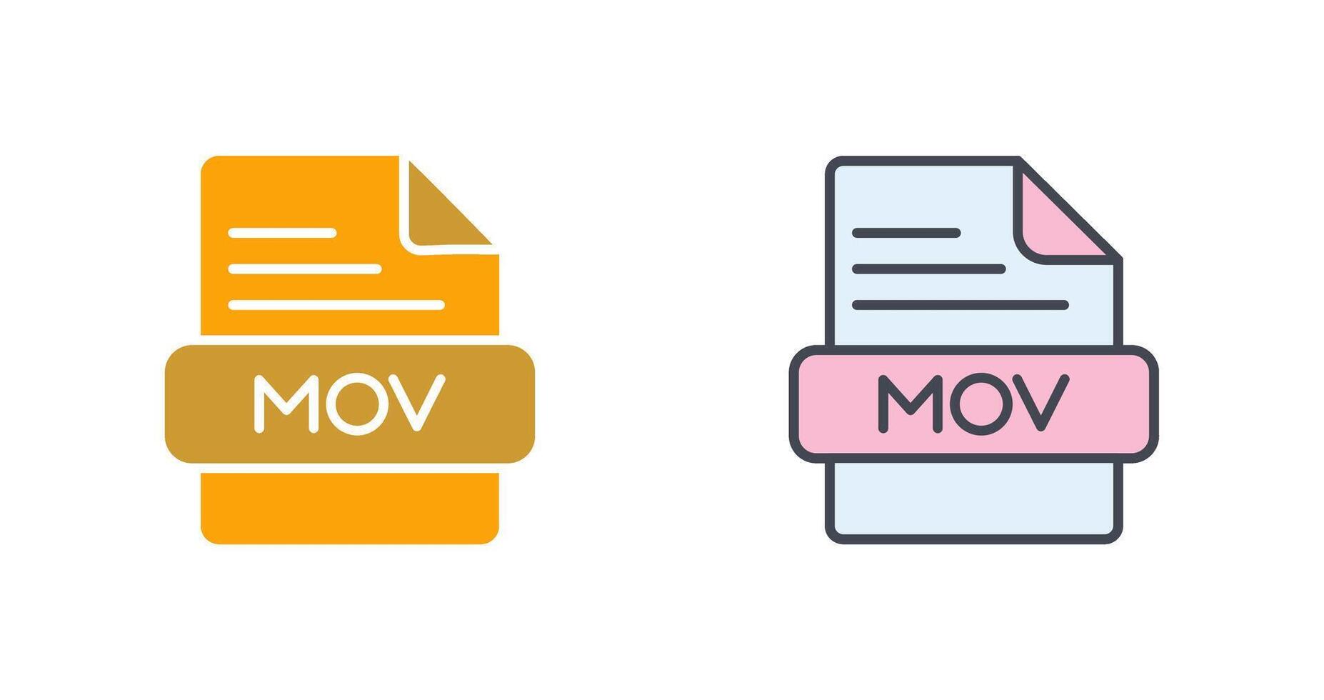 mov icono diseño vector