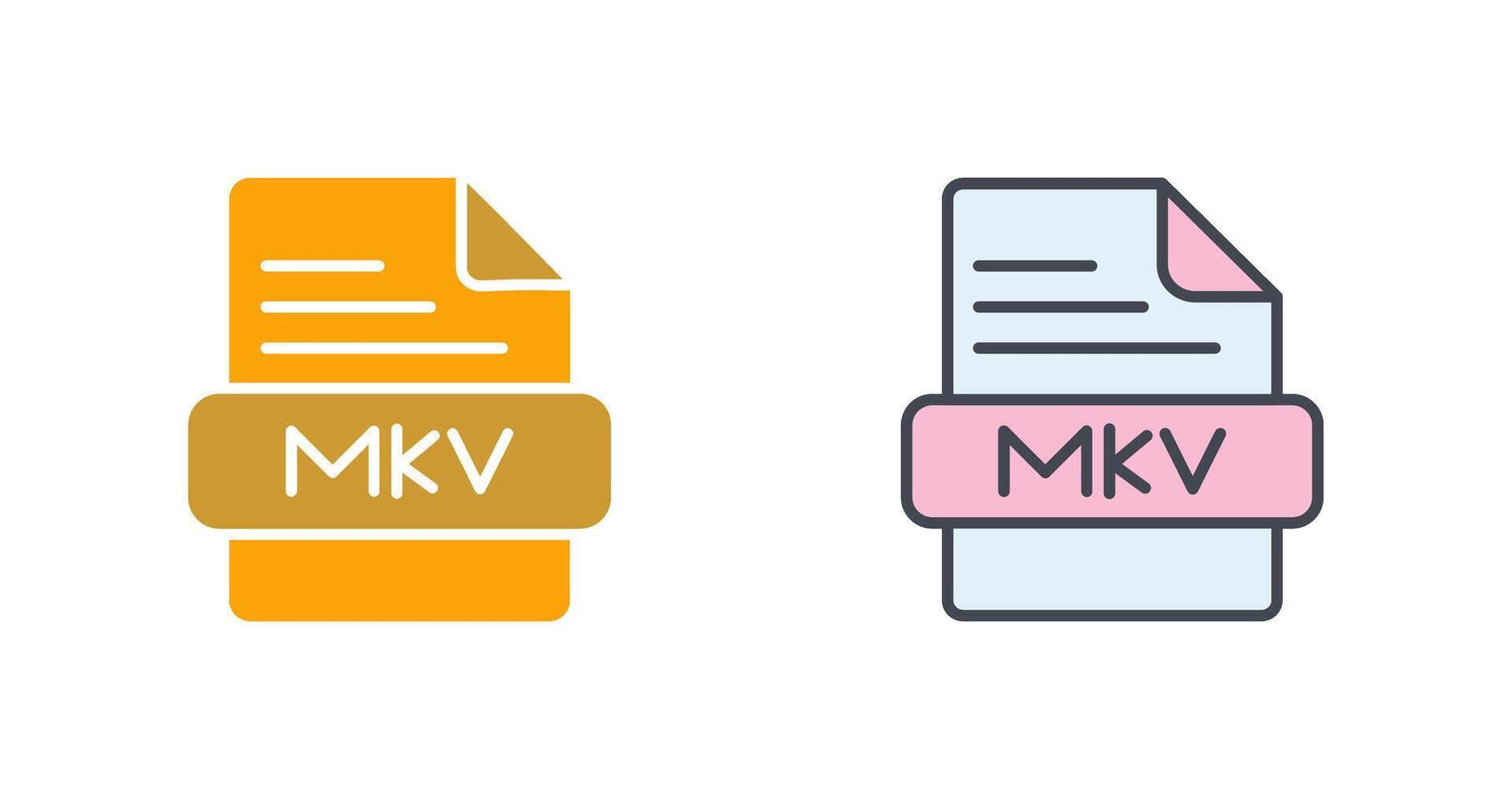MKV Icon Design vector