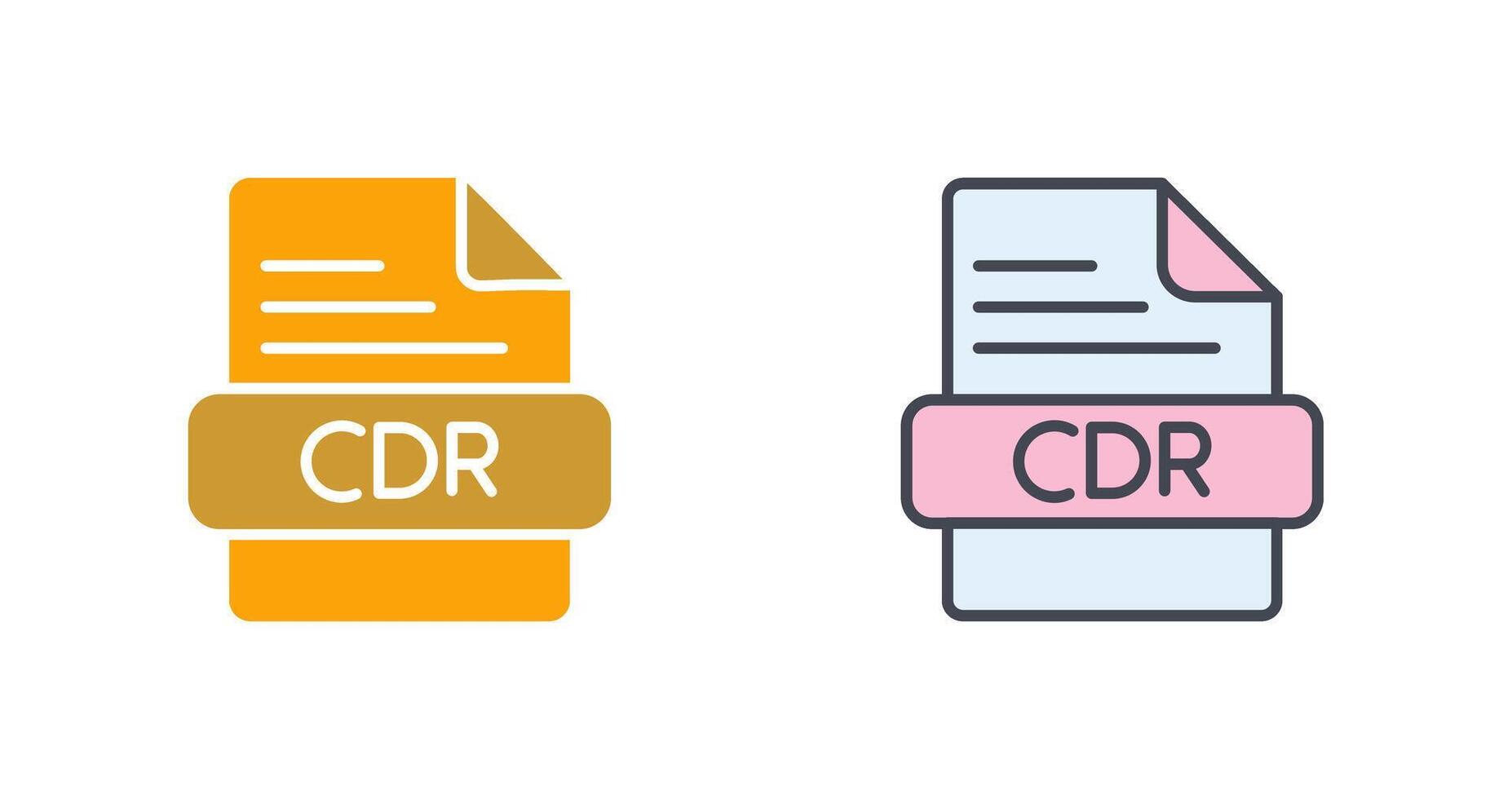 CDR Icon Design vector