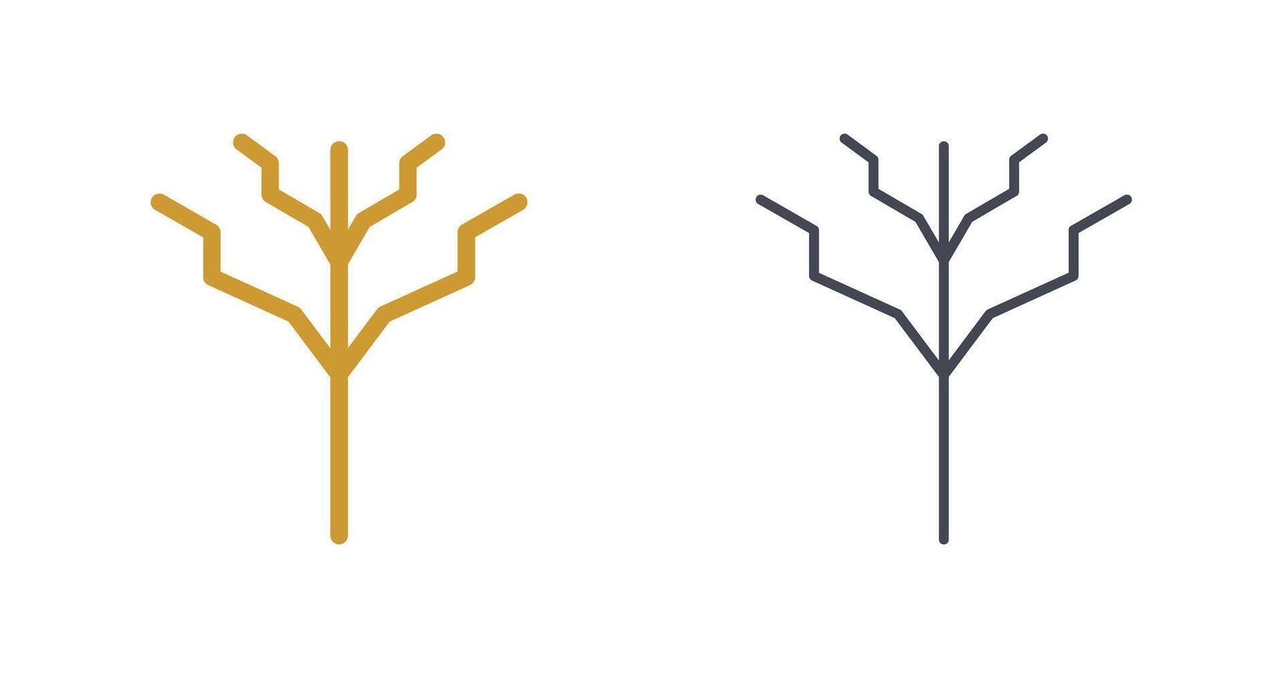 Tree with no leaves Icon Design vector