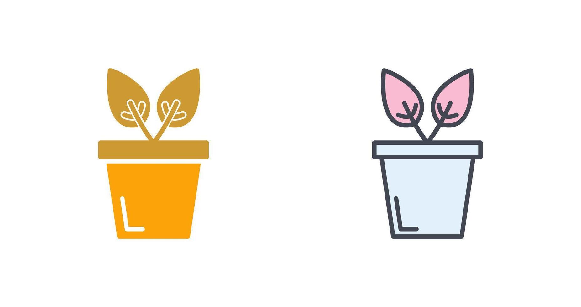 Plant Pot Icon Design vector