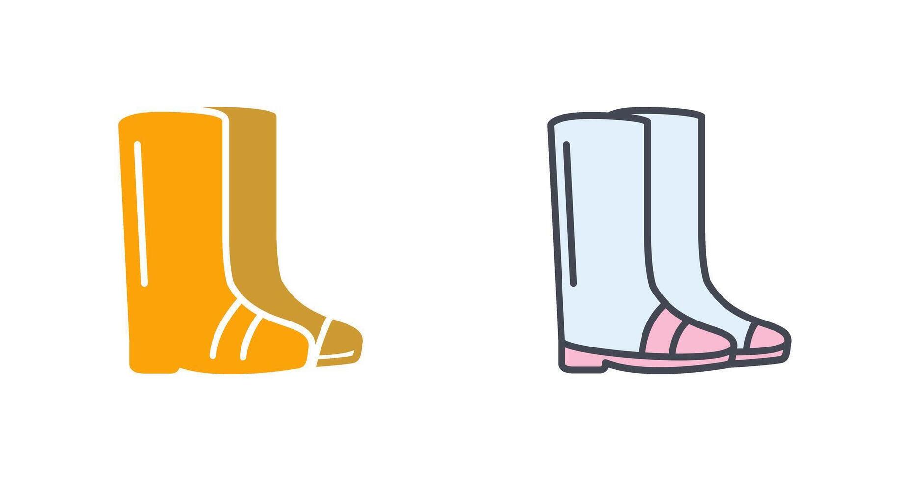 Gardening Boots Icon Design vector