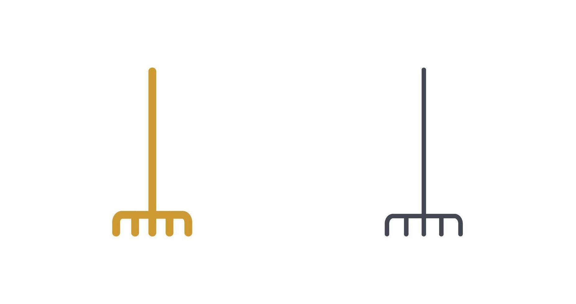 Fork picking leaves Icon Design vector