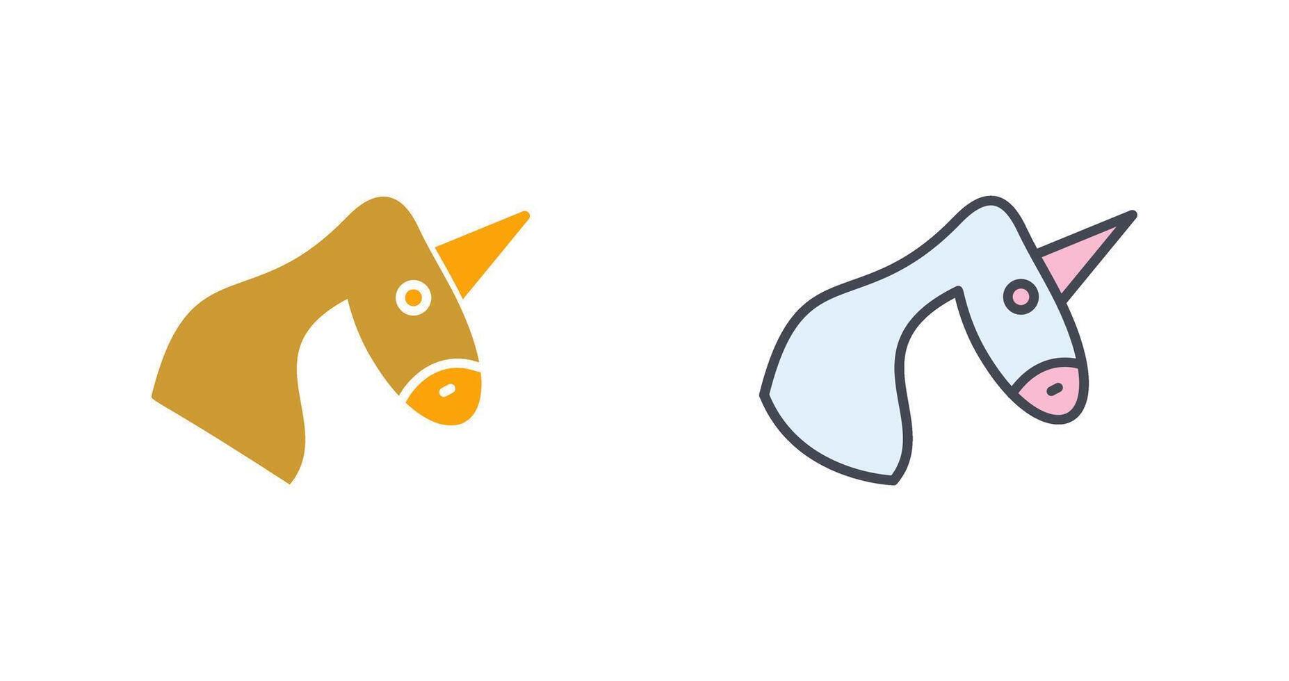 Unicorn Icon Design vector