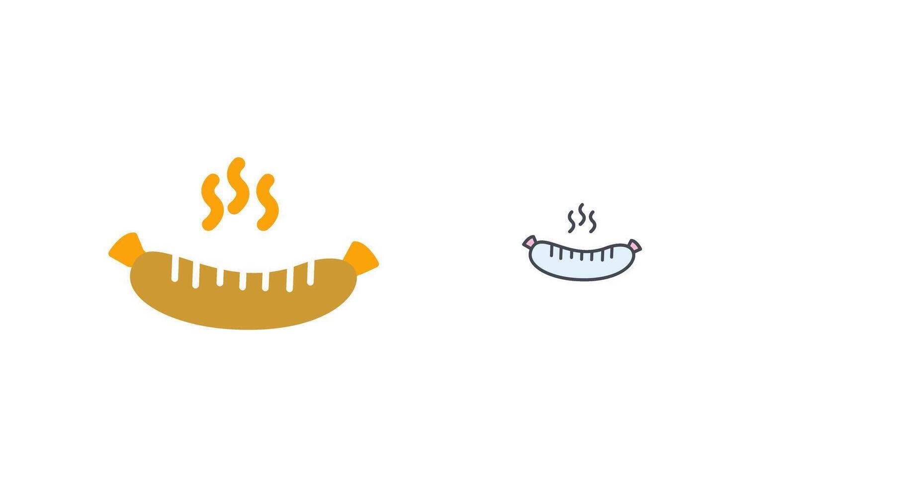 Hot Sausage Icon Design vector