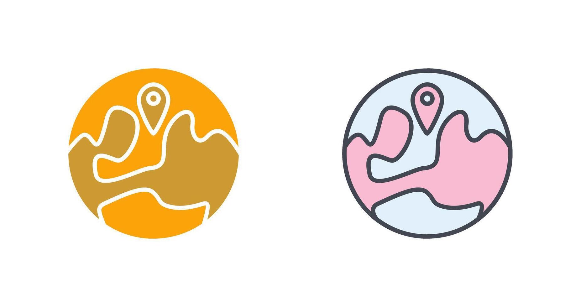 Locate on Earth Icon Design vector