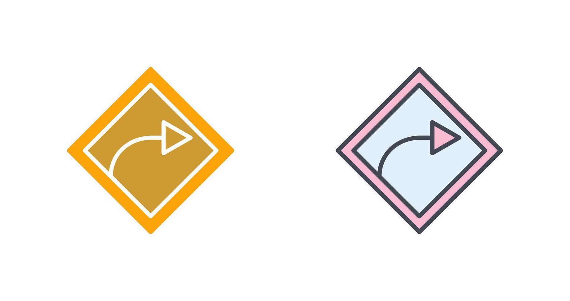 Right Turn Icon Design vector