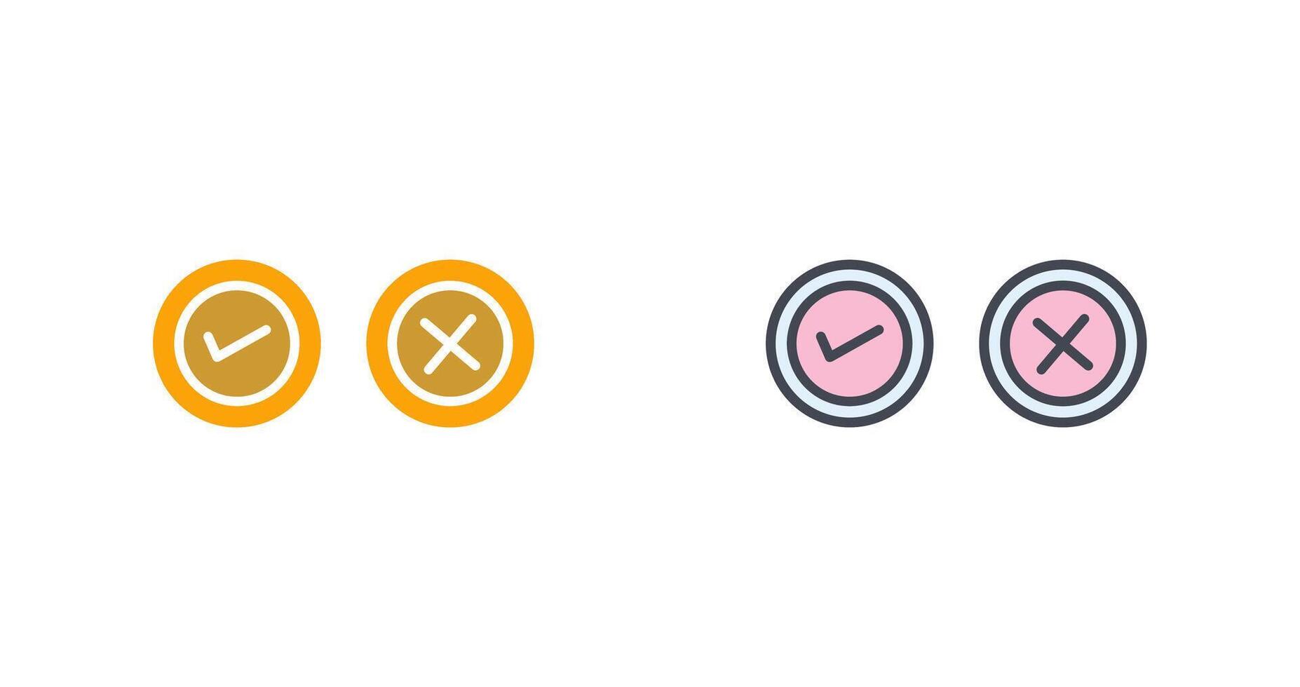 Yes No Option Icon Design vector