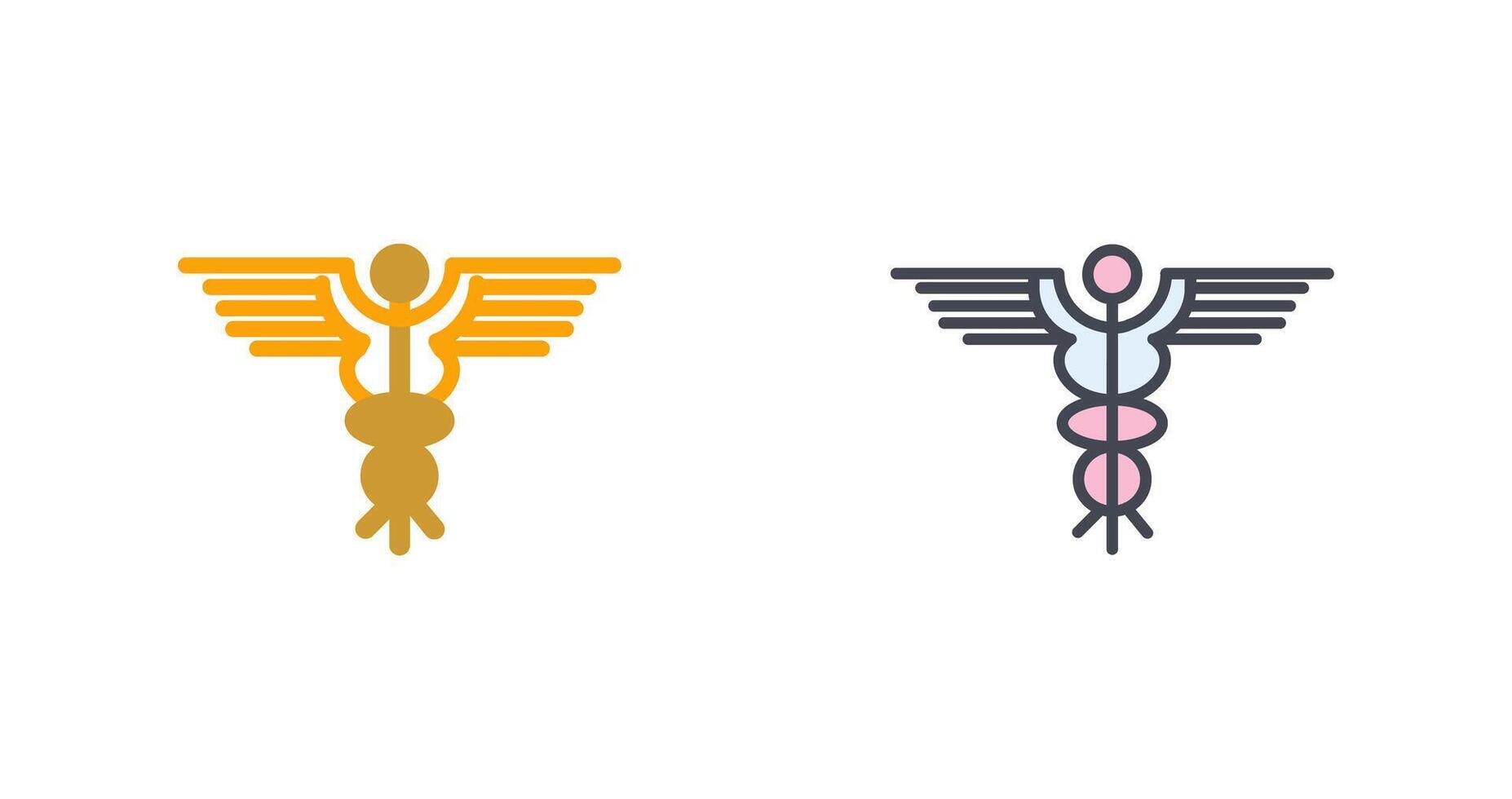 Caduceus Icon Design vector