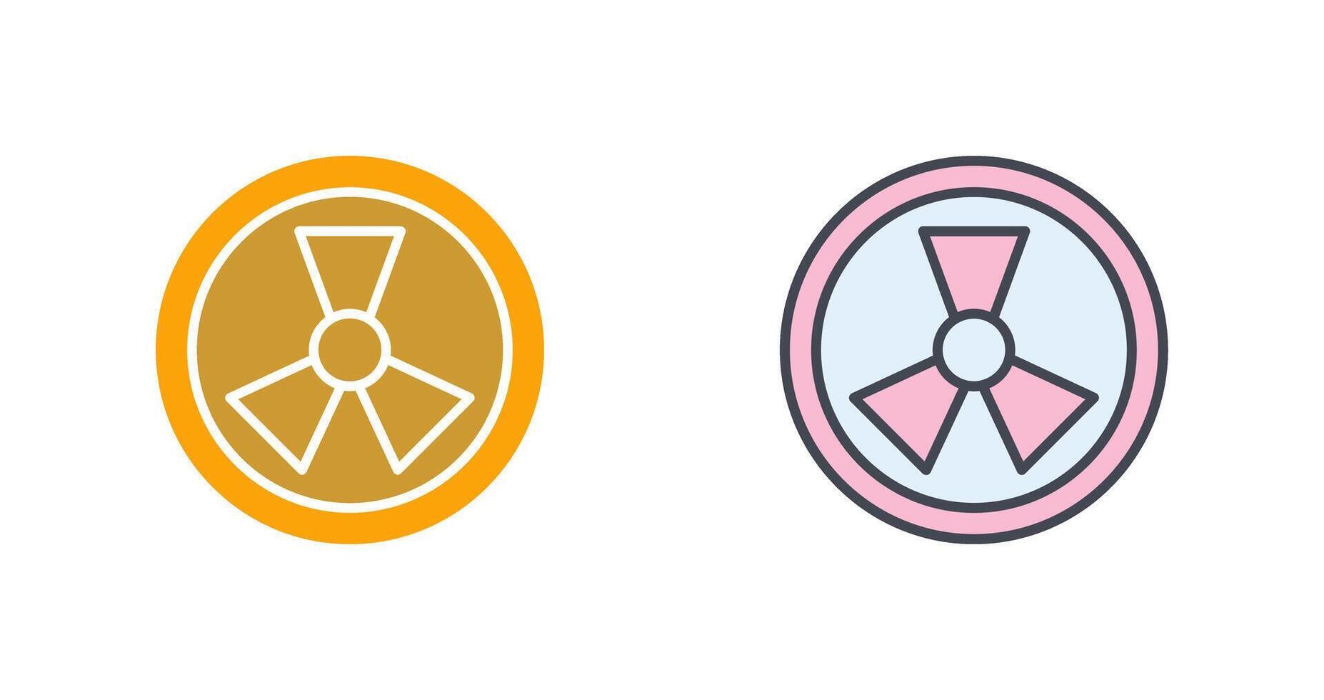 Radiation Icon Design vector