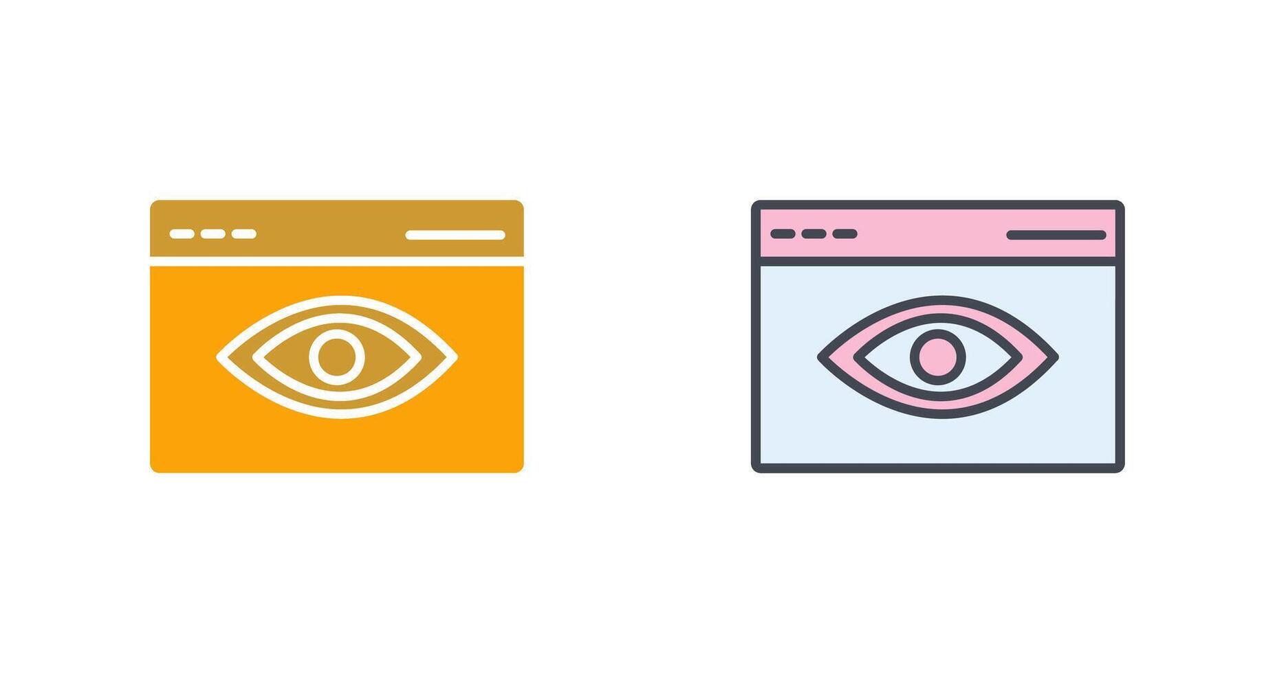Web Visibility Icon Design vector