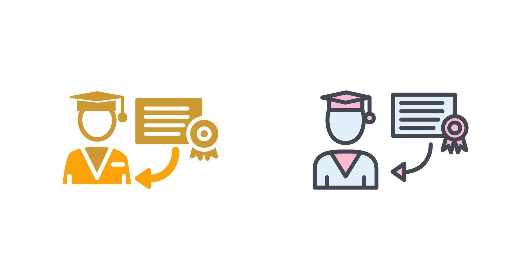 Receiving Degree Icon Design vector