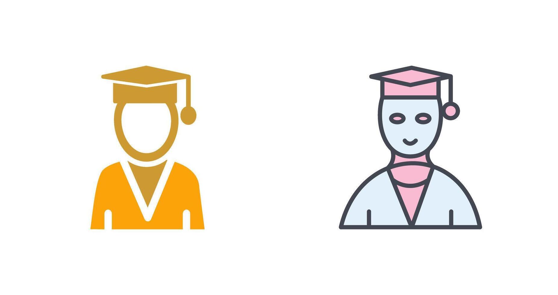 Male Graduate Icon Design vector