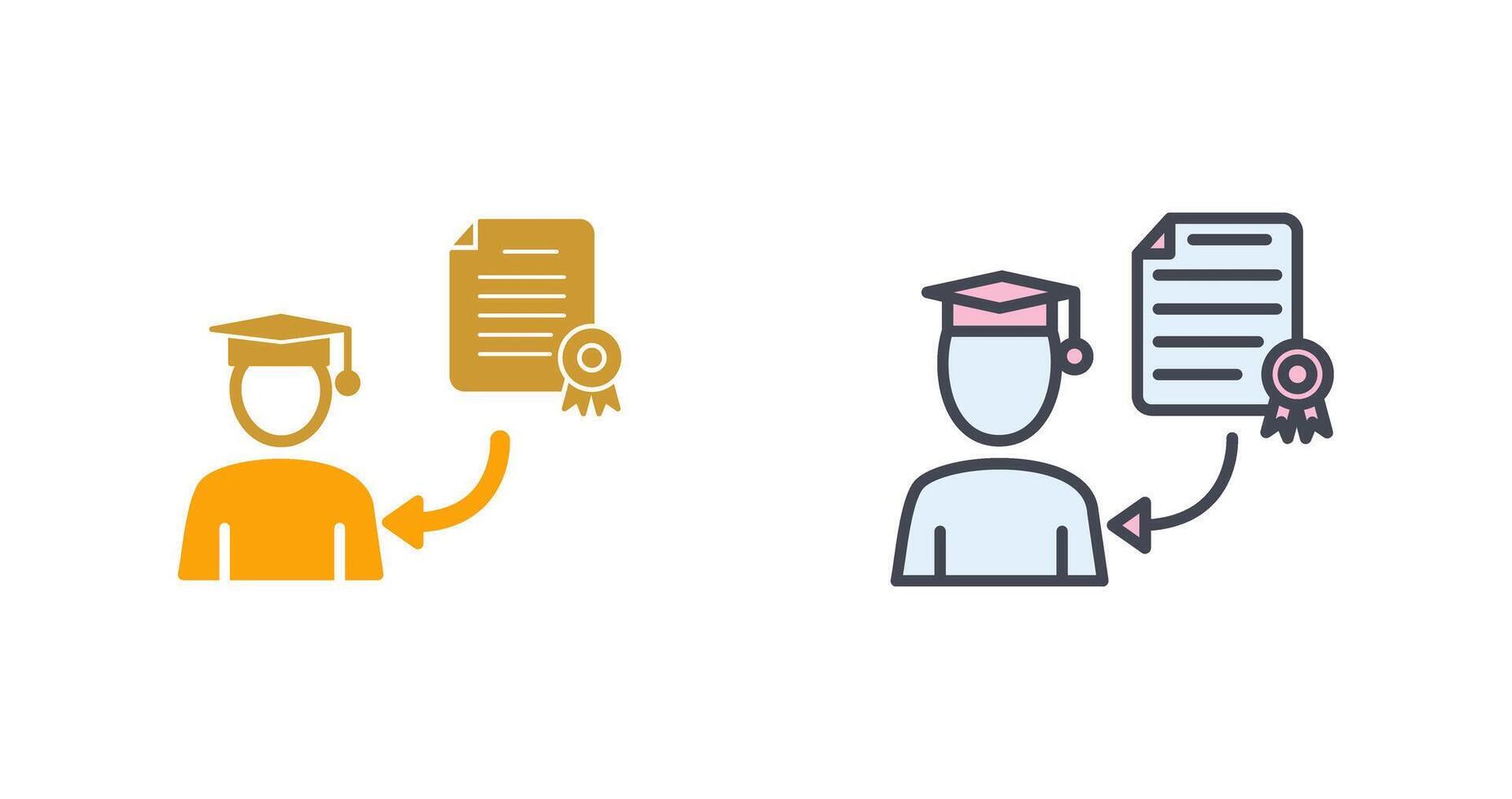 Receiving Diploma Icon Design vector