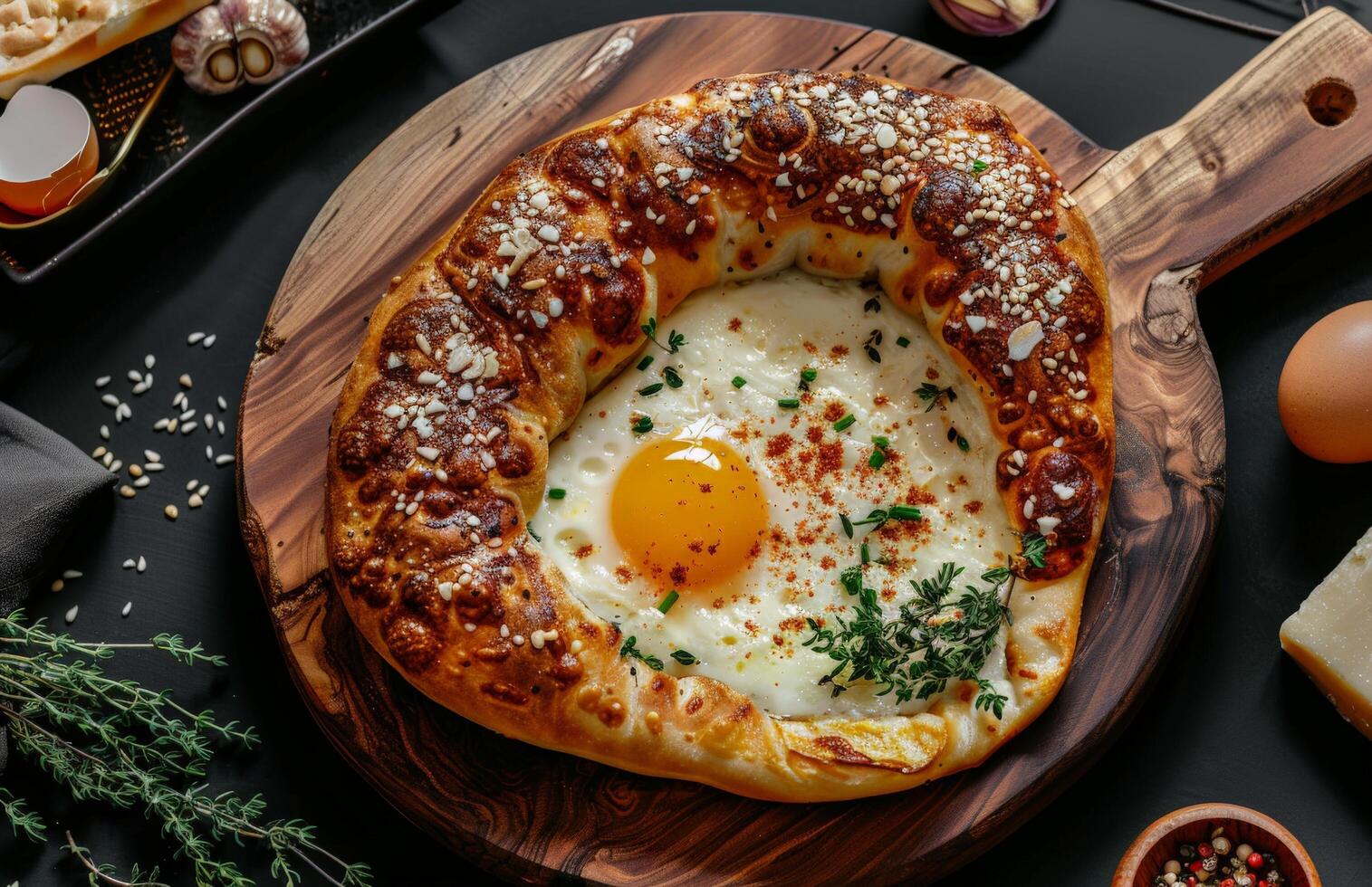 Pizza With Egg photo