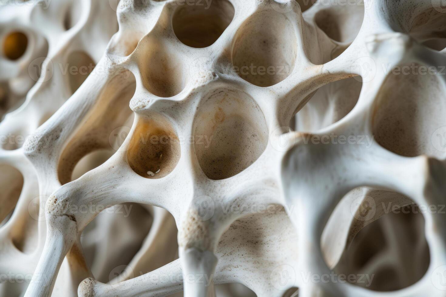 AI generated Bone structure, macro shot photo