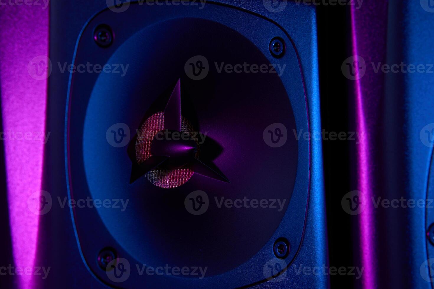 Multimedia acoustic sound speaker with neon lighting photo