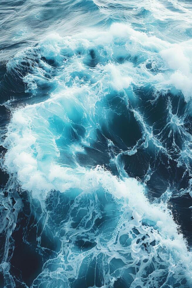 AI generated Majestic Ocean Waves photo