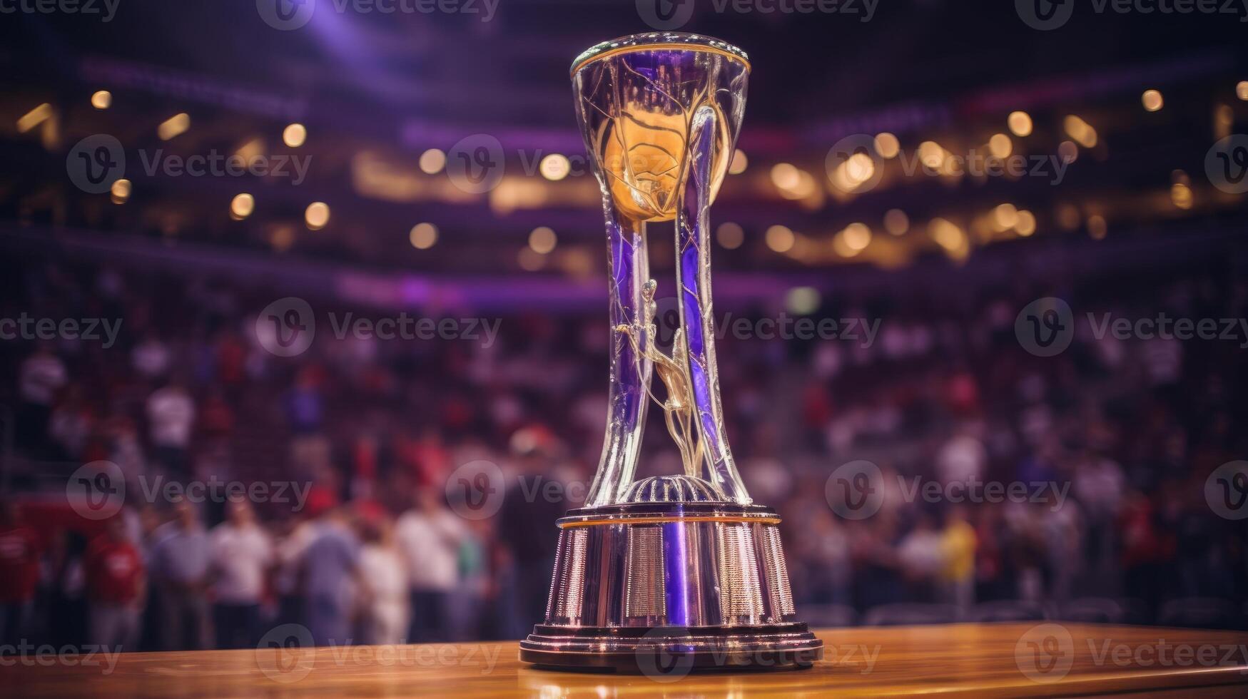 AI generated A championship trophy with a sense of achievement. Generative AI photo