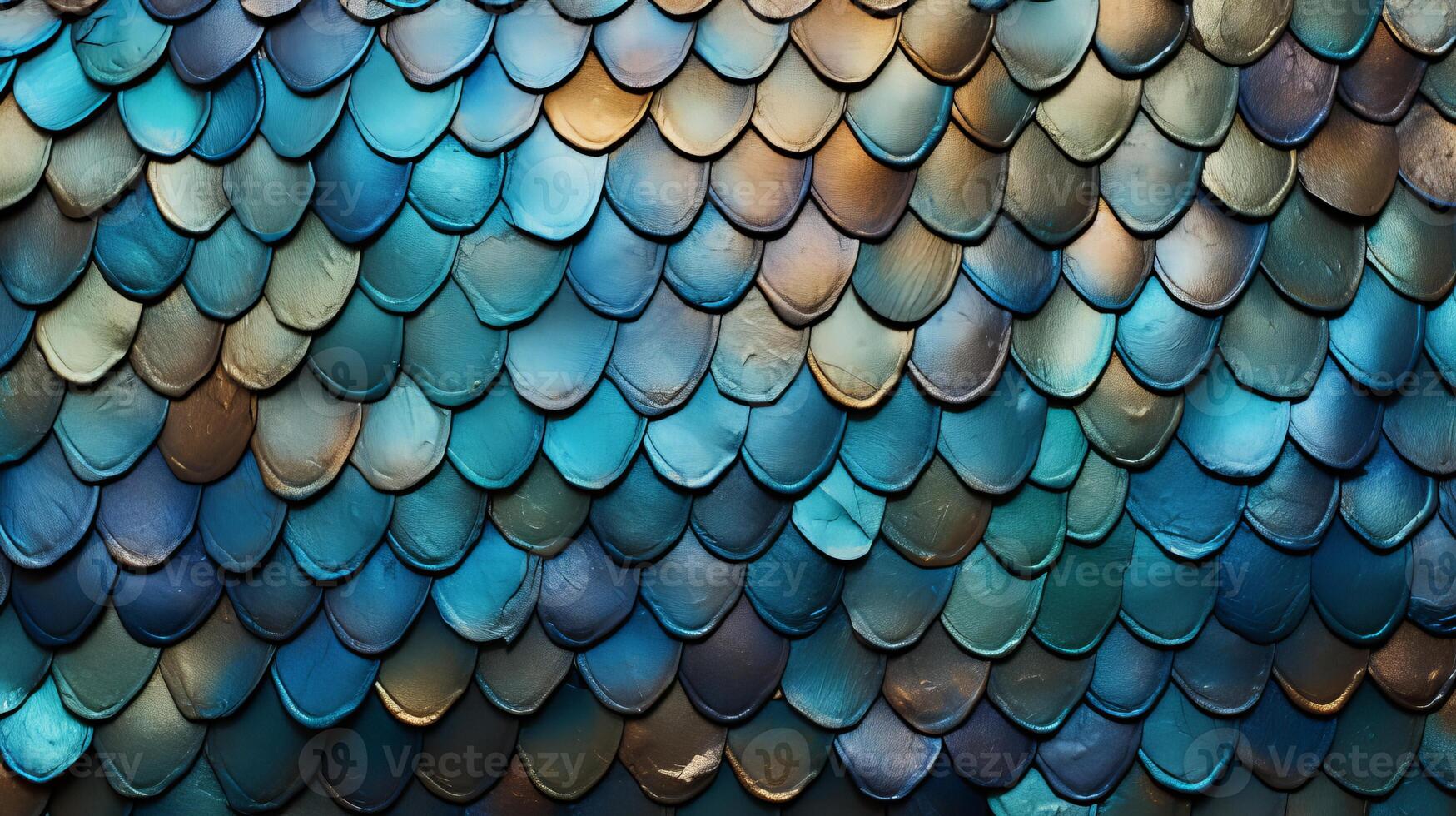 AI generated A closeup of textured fish scales. Generative AI photo