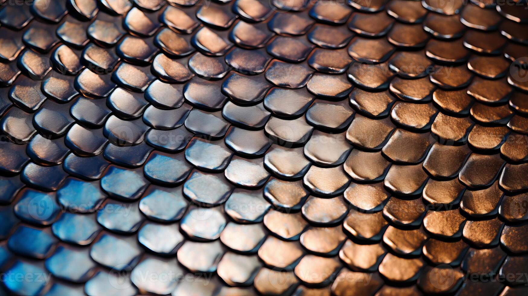 AI generated A closeup of textured reptile skin with scales and patterns. Generative AI photo