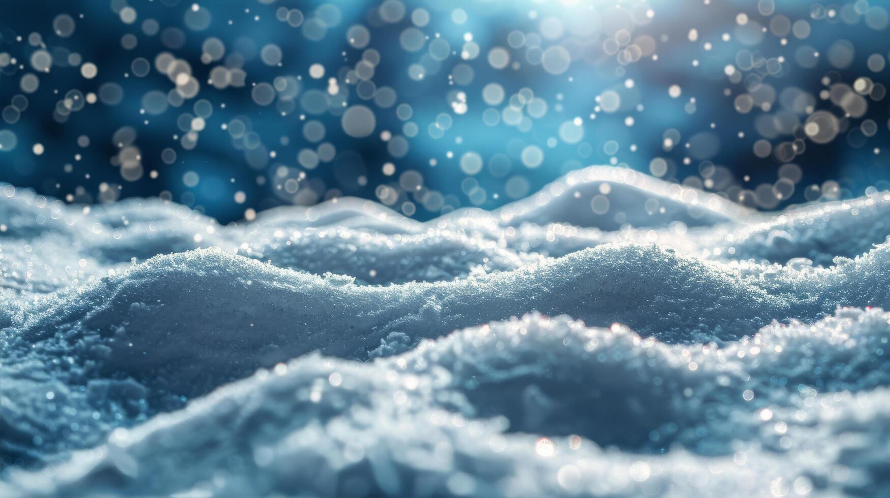 AI generated Close Up of Snow on the Ground photo