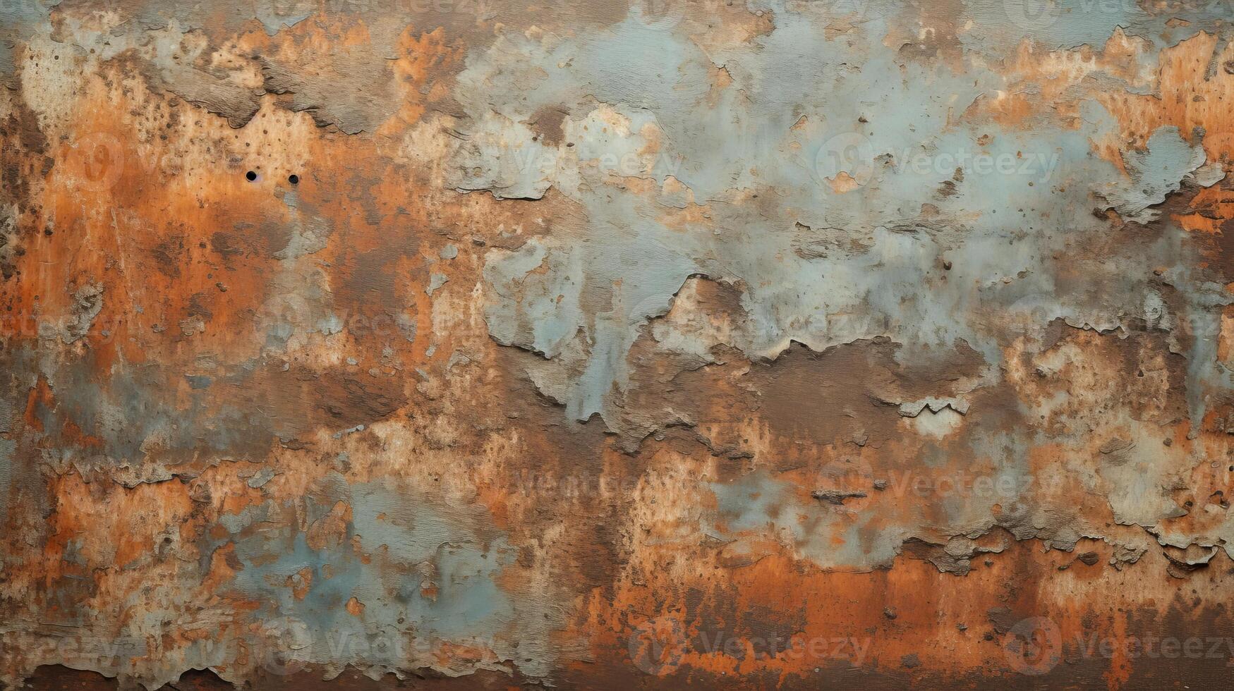 AI generated A textured piece of rusted metal with patina. Generative AI photo