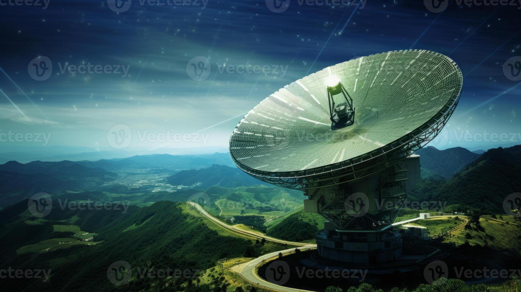 AI generated Advanced military radar technology. Generative AI photo