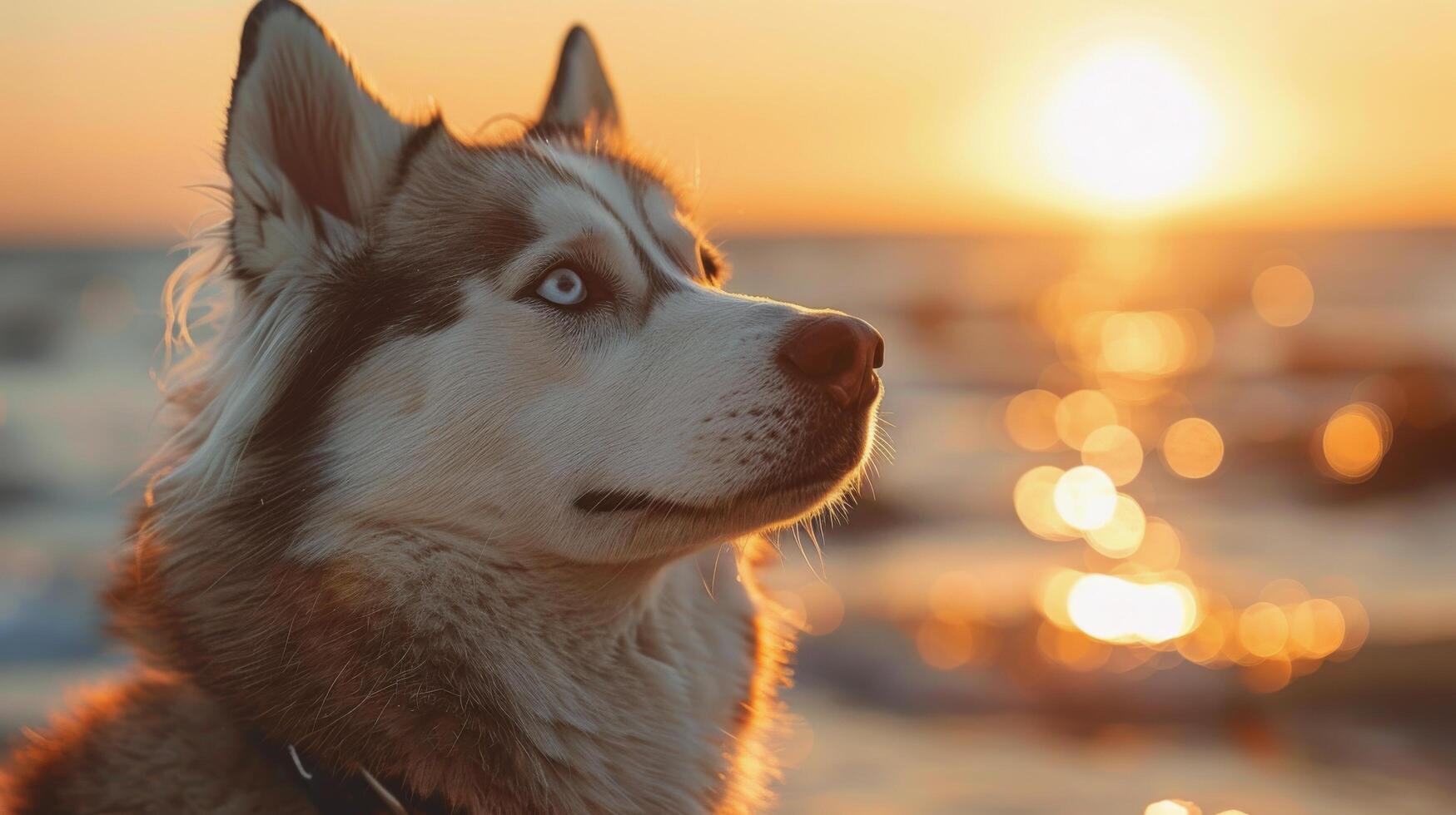 AI generated Majestic Husky Dog in Black and White photo