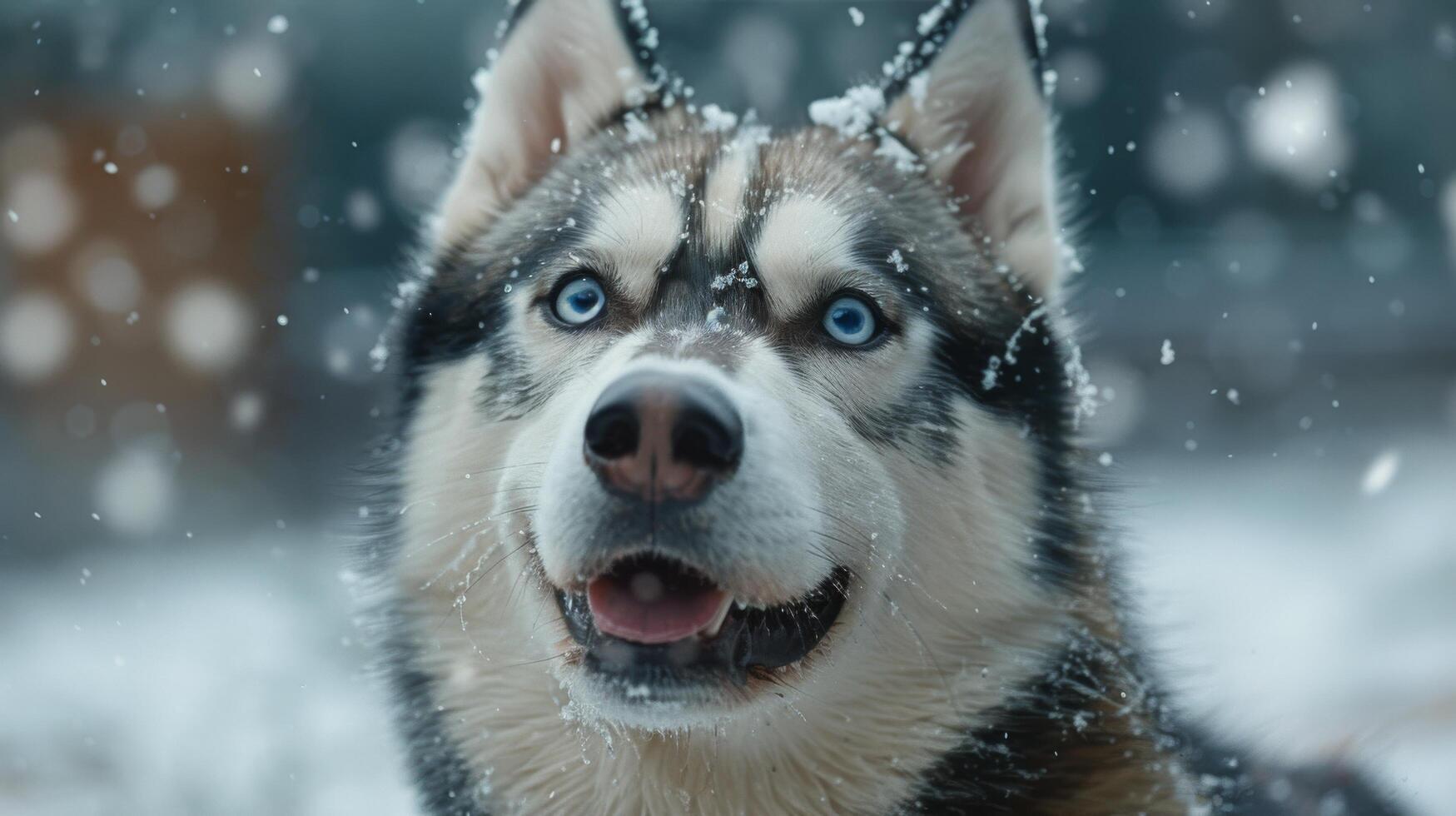 AI generated Majestic Husky Dog in Black and White photo