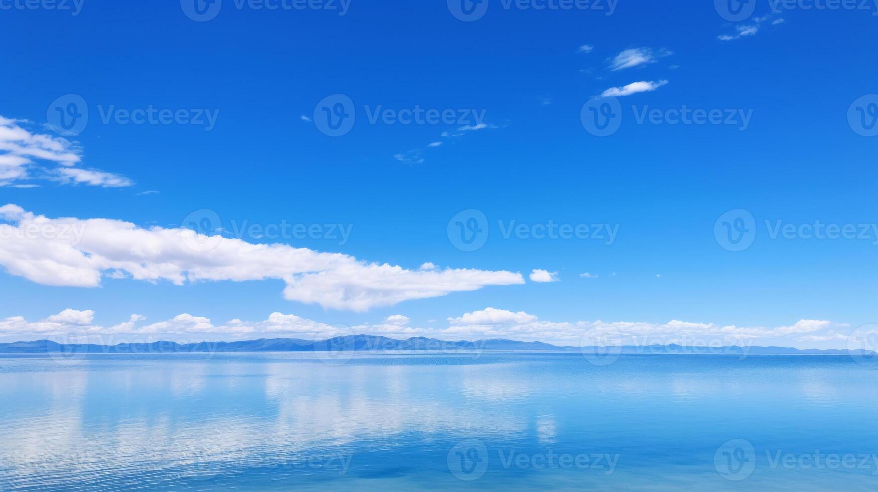AI generated Azure blue scene, beauty of clear sky. Generative AI photo