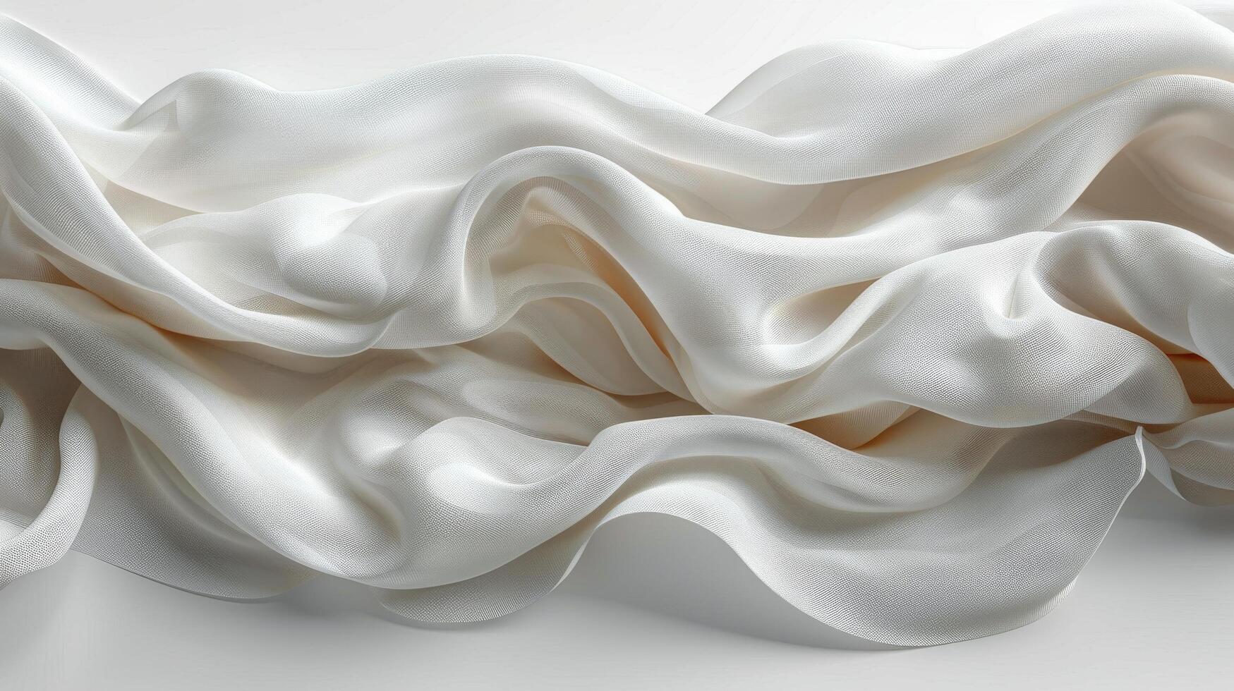 AI generated Close Up of White Fabric Texture photo