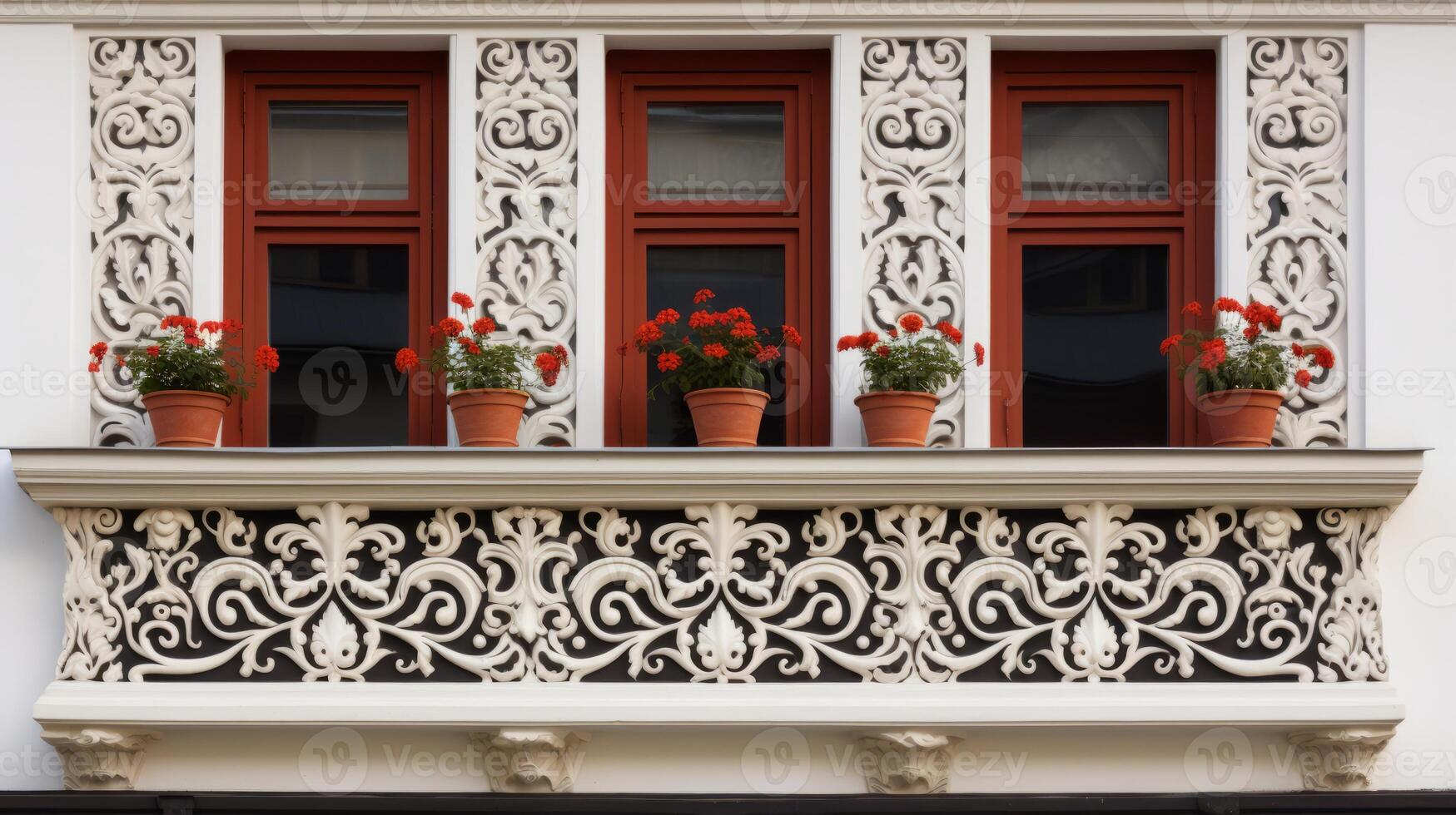 ai generado decorativo motivos en un histórico residencia. generativo ai foto