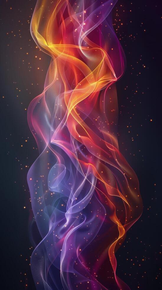 AI generated Vibrant Colorful Smoke Close Up photo
