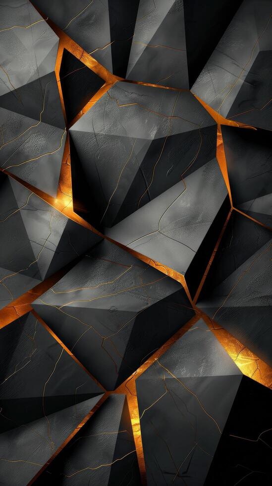 AI generated Rock With Fire Eruption photo