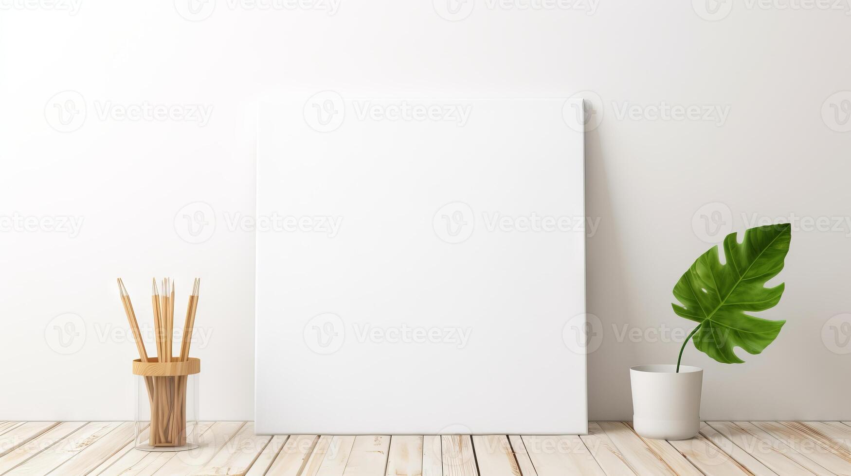 AI generated Versatile white canvas for creative expression. Generative AI photo