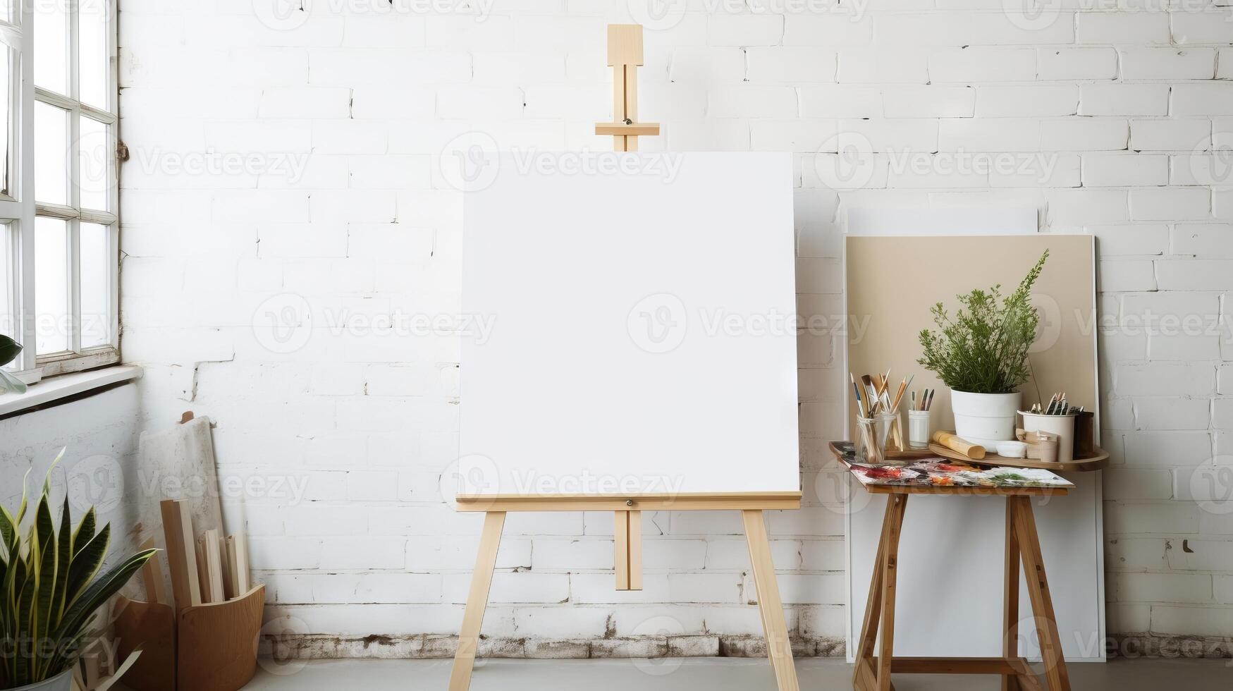 AI generated Versatile white canvas for artistic exploration. Generative AI photo